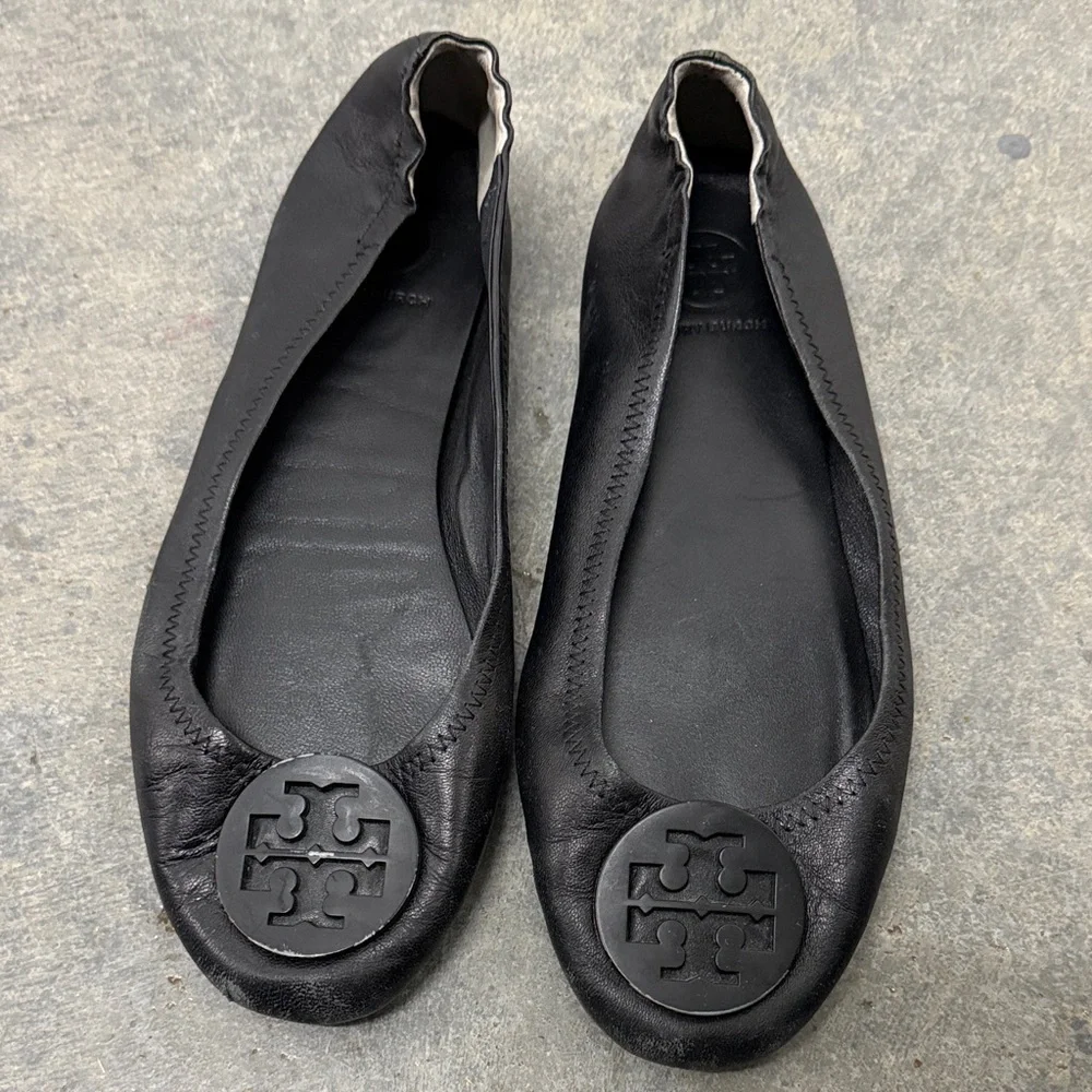 Tory Burch Black Leather Loafers